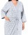 Szlafrok damski bawełniany przed kolano PLUS SIZE szary serduszka