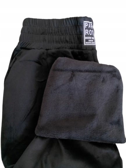 Spodnie dresowe welurowe joggery wysoki stan