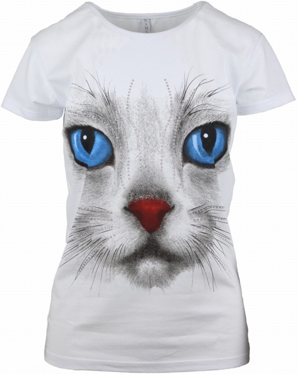 T-shirt kot biała M-XL