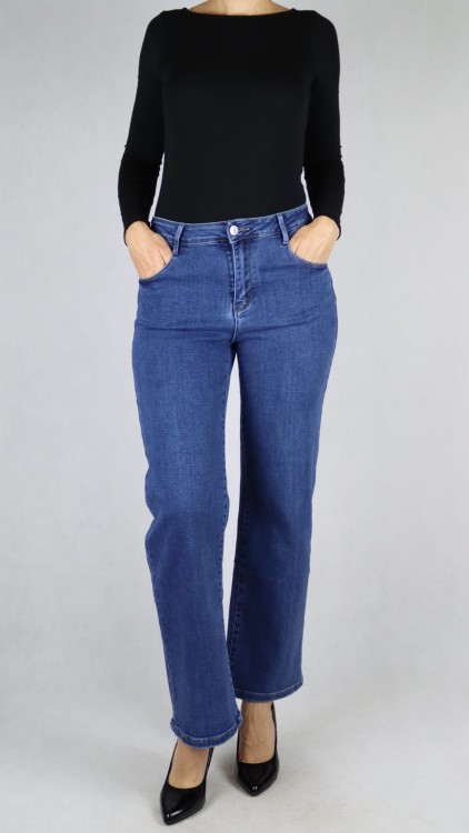 Spodnie damskie jeansy WIDE LEG szerokie nogawki