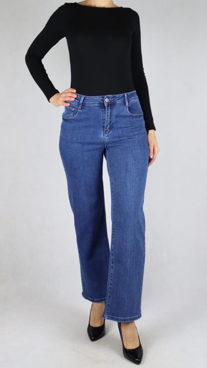 Spodnie damskie jeansy WIDE LEG szerokie nogawki