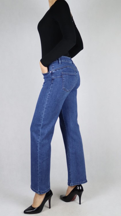 Spodnie damskie jeansy WIDE LEG szerokie nogawki