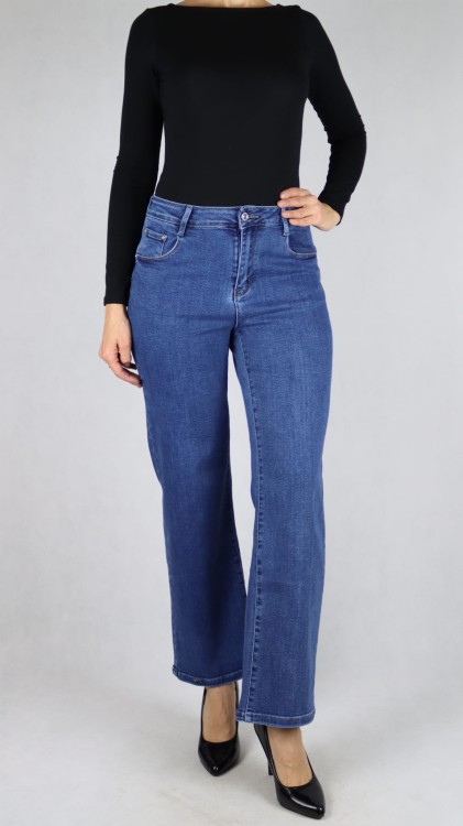 Spodnie damskie jeansy WIDE LEG szerokie nogawki