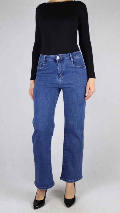 Spodnie damskie jeansy WIDE LEG szerokie nogawki