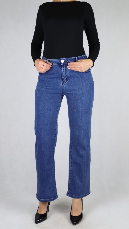 Spodnie damskie jeansy WIDE LEG szerokie nogawki