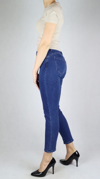 Spodnie damskie jeans Push-up skinny granatowe