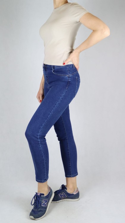 Spodnie damskie jeans Push-up skinny granatowe