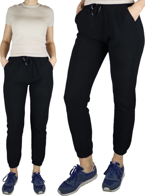 Spodnie dresowe wiązane z kieszeniami czarne