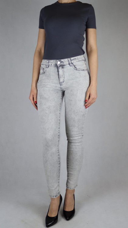 Spodnie damskie jeans szare skinny