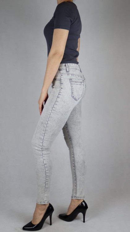 Spodnie damskie jeans szare skinny