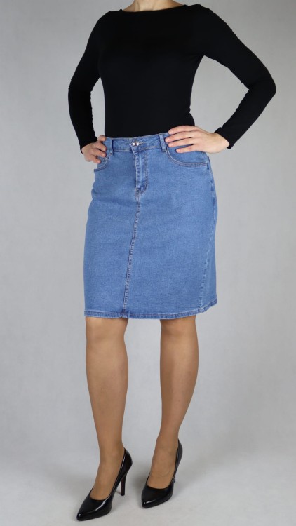 Spódnica jeansowa ołówkowa niebieska