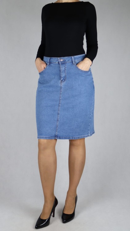 Spódnica jeansowa ołówkowa niebieska