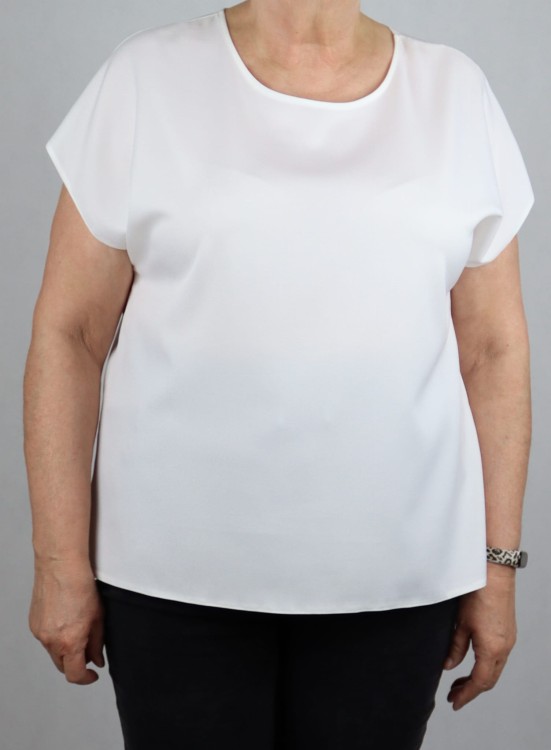 Bluzka damska krótki rękaw koszulka T-shirt biała
