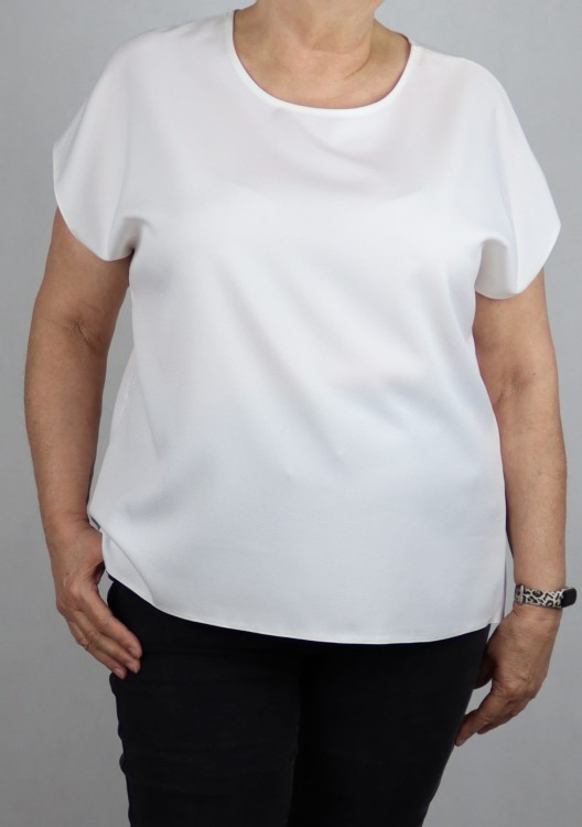 Bluzka damska krótki rękaw koszulka T-shirt biała