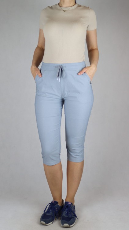 Spodnie damskie rybaczki 3/4 gumka i sznurek w talii kieszenie duże rozmiary szary