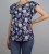Bluzka damska elegancka z kwiatowym wzorem różowe