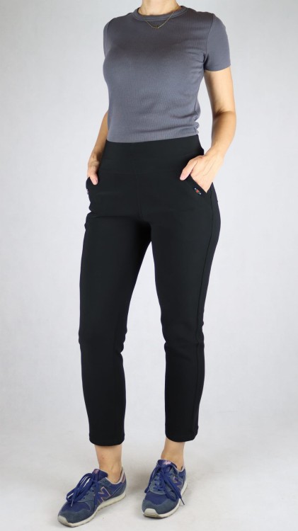 Spodnie dresowe damskie kieszeniami duże rozmiary czarne