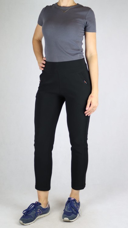 Spodnie dresowe damskie kieszeniami duże rozmiary czarne