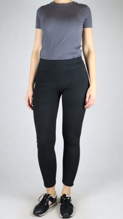 Legginsy damskie getry ocieplane czarne