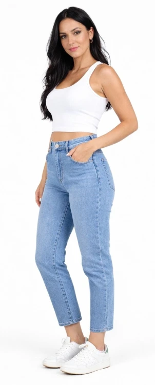 Spodnie damskie jeans Mom Fit