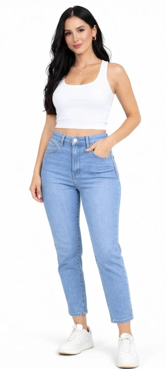 Spodnie damskie jeans Mom Fit