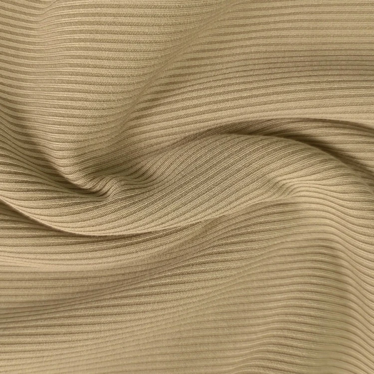 Legginsy bambusowe prążkowane beżowe