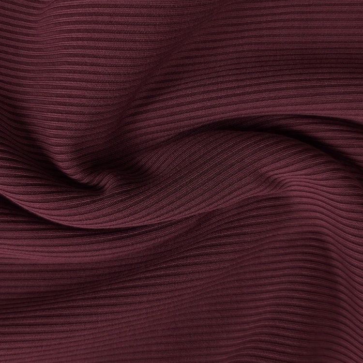 Legginsy bambusowe prążkowane bordowe