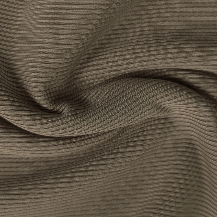 Legginsy bambusowe prążkowane brązowe