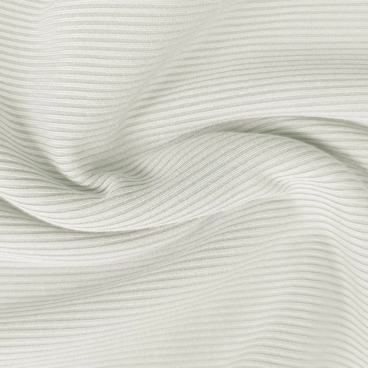 Legginsy bambusowe prążkowane ecru