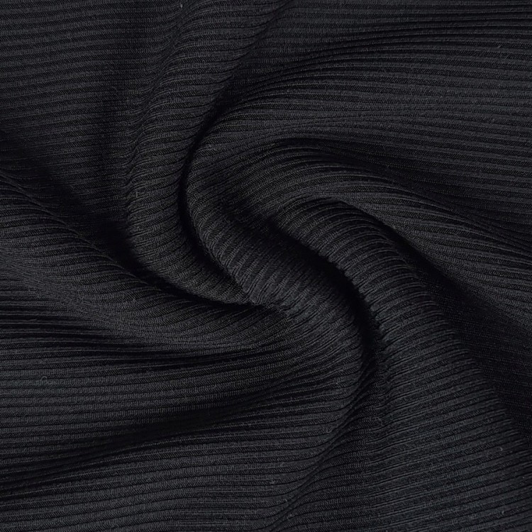 Legginsy bambusowe prążkowane czarne