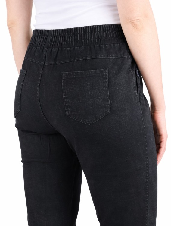 Spodnie damskie Ala Jeansy elastyczne guma w pasie duże rozmiary czarne