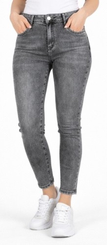 Spodnie damskie jeans szare Mom Fit