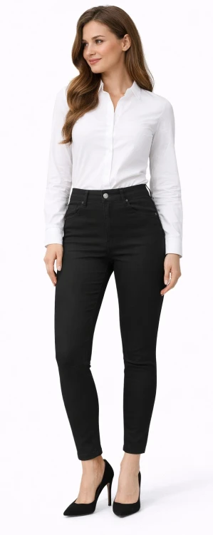 Spodnie damskie czarne modelujące Push Up skinny