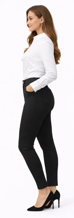 Spodnie damskie czarne modelujące Push Up skinny