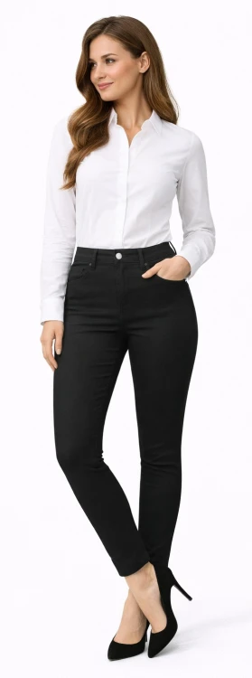 Spodnie damskie czarne modelujące Push Up skinny