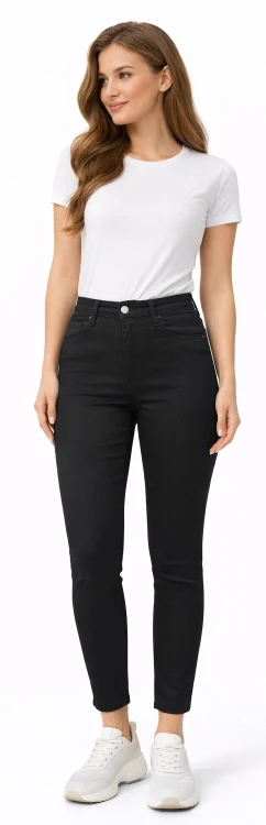 Spodnie damskie czarne modelujące Push Up skinny