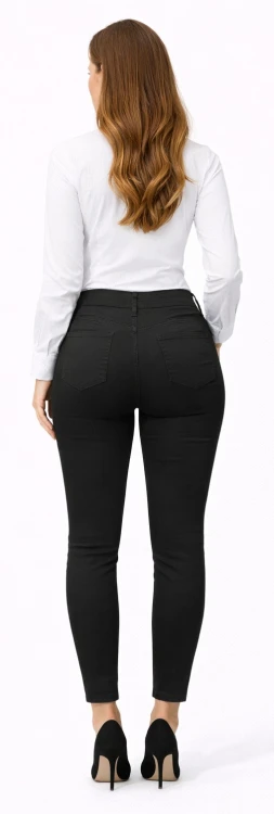 Spodnie damskie czarne modelujące Push Up skinny