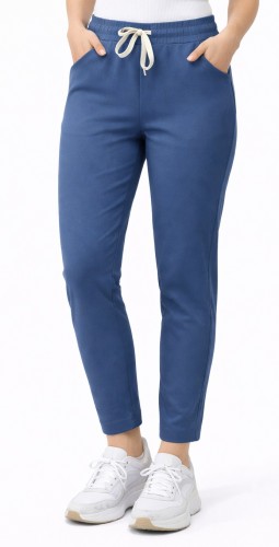 Spodnie damskie cygaretki ciemny niebieski duże rozmiary