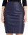 Spódnica skórzana ołówkowa granatowa