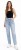 Spodnie damskie jasny niebieski jeans wide leg z ozdobnymi przetarciami