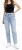Spodnie damskie jasny niebieski jeans wide leg z ozdobnymi przetarciami