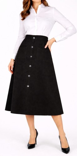 Spódnica elegancka z dzianiny czarna