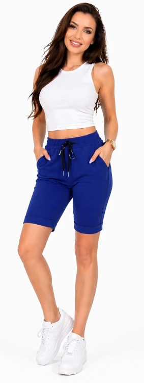Spodenki damskie szorty niebieskie