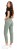 Spodnie damskie jeans Mom Fit Push-up zielone