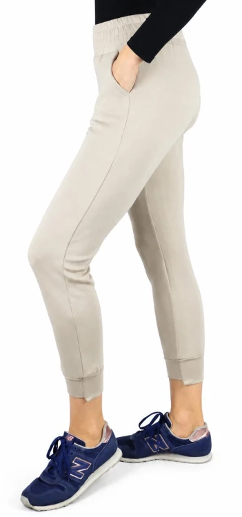 Spodnie dresowe joggery bawełniane beżowe